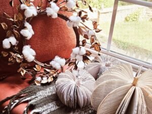 Harvest Cotton Farmhouse Wreath                         Harvest Cotton Farmhouse Wreath